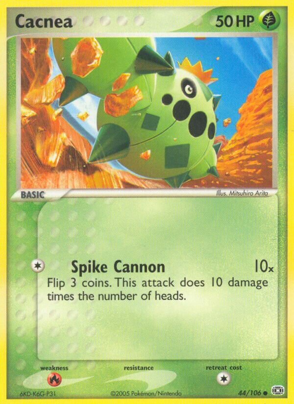 Cacnea 44/106 3 EX EMERALD COMMON PTCG