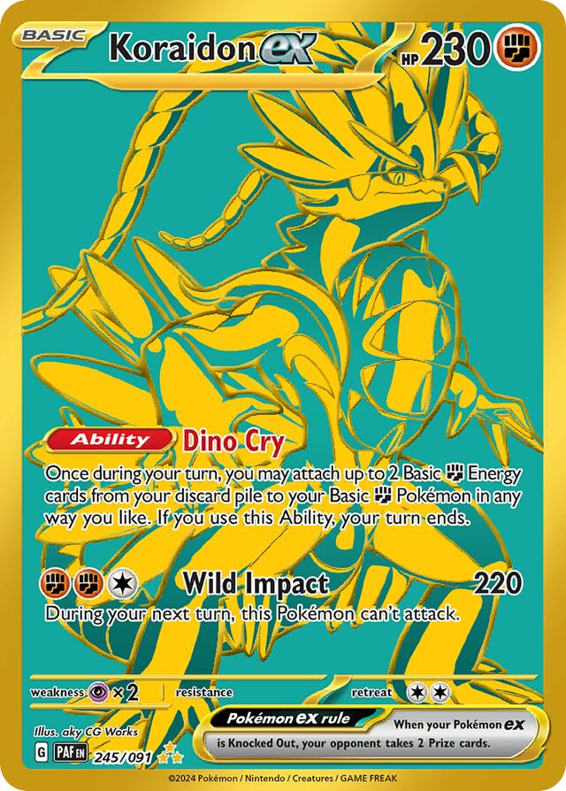 Koraidonex Paldean Fates 245/091 Hyper Rare