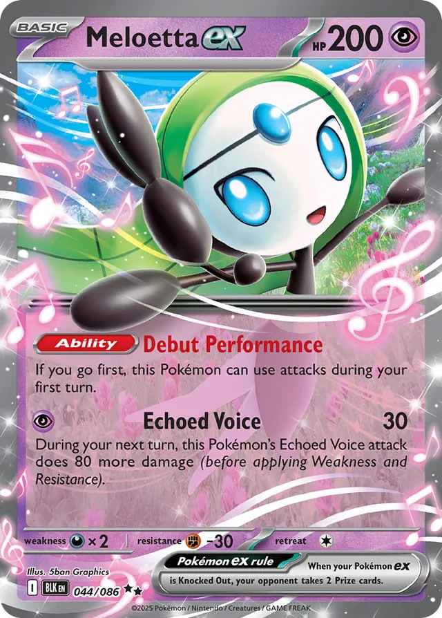 Meloettaex White Flare 044/086 Double Rare
