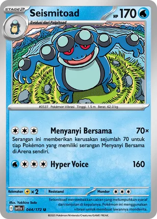 Seismitoad (Black & White 044/172)