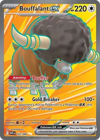 Bouffalant ex (White Flare 162/086)