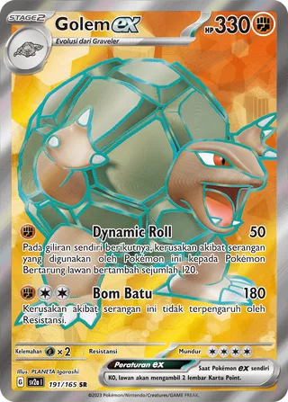 Golem ex (Pokémon Card 151 191/165)