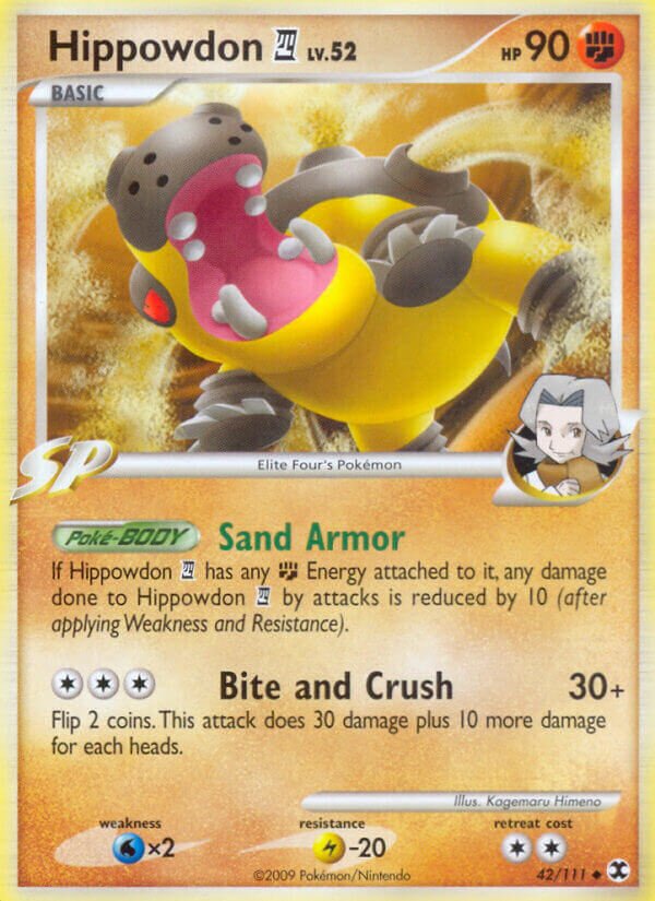 Hippowdon Pokémon 4 Rising Rivals 42/111 Uncommon