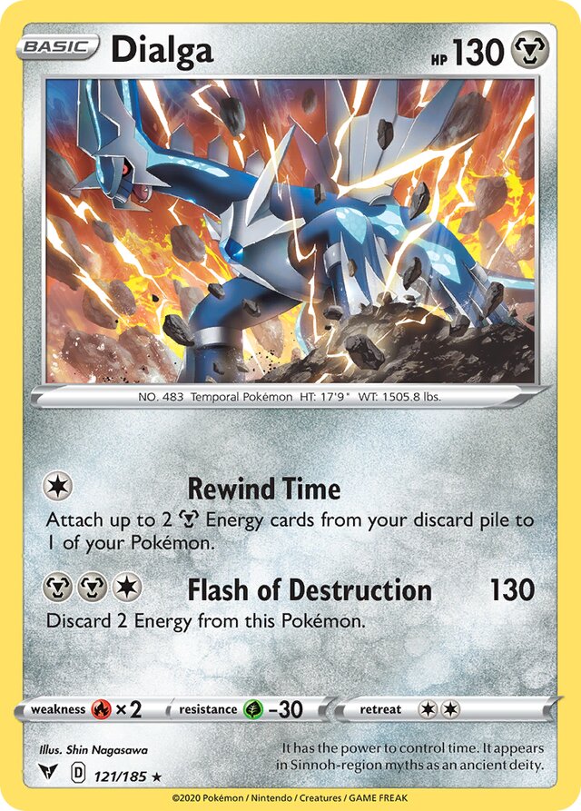 121/185 Dialga VIV Rare Holo