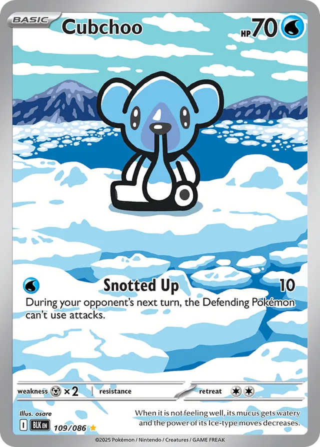 Cubchoo Black Bolt 109/086 Illustration Rare