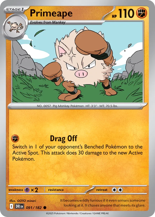 Primeape Destined Rivals 091/182 Common