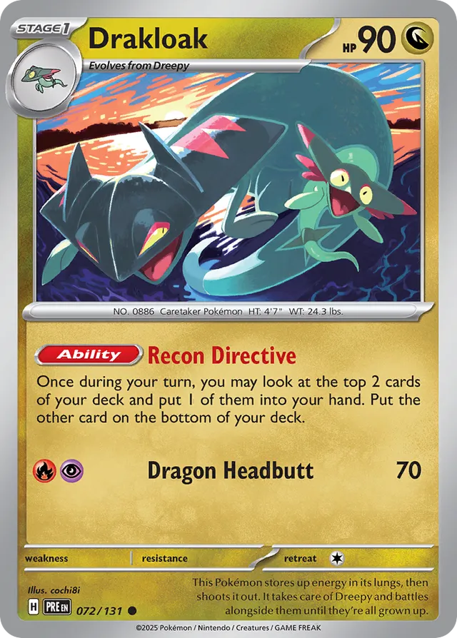 Drakloak Prismatic Evolutions 072/131 Common