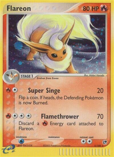 Flareon Sandstorm 5/100 Rare Holo