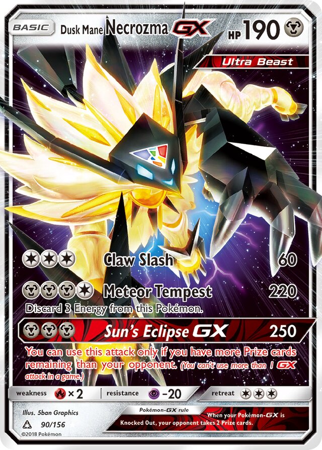 Dusk Mane Necrozma-GX (Ultra Prism 90/156) – TCG Collector