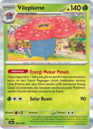 Vileplume (Shiny Treasure ex 003/190)