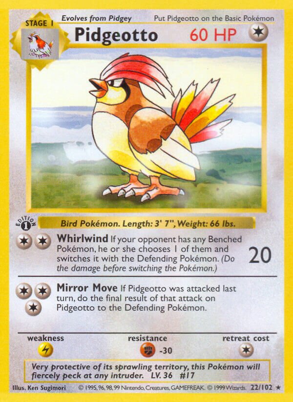 Pidgeotto Base 22/102 Rare