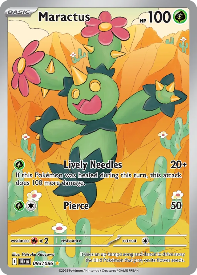 Maractus Black Bolt 093/086 Illustration Rare