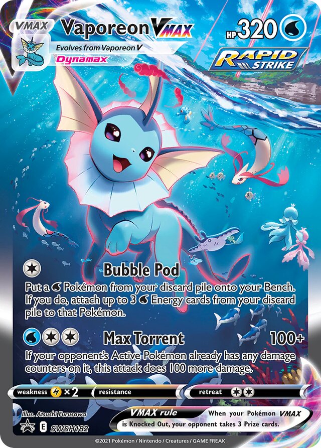 SWSH182 Vaporeon VMAX SSP PROMO