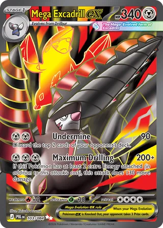 Mega Excadrill ex (Pitch Black 103/084)