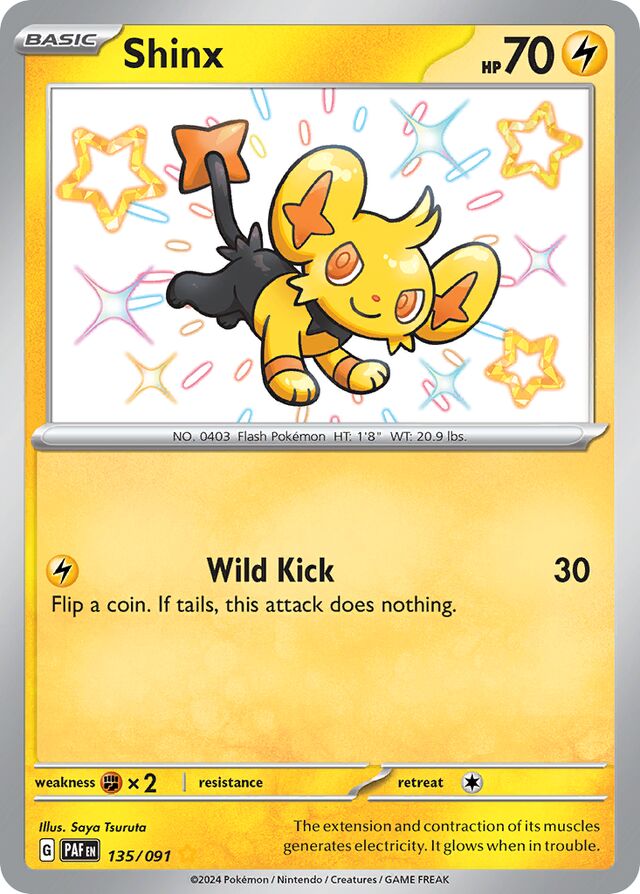 Shinx Paldean Fates 135/091 Shiny Rare