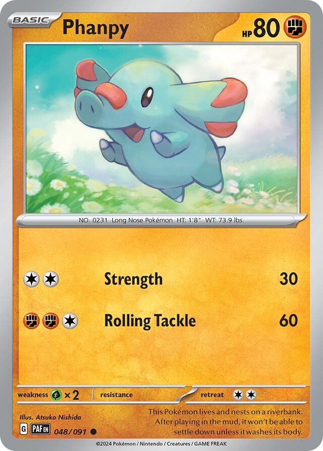 Phanpy Paldean Fates 048/091 Common