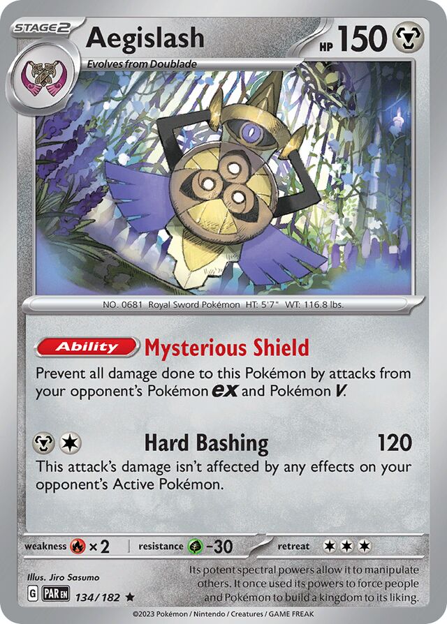 134/182 Aegislash PAR Rare