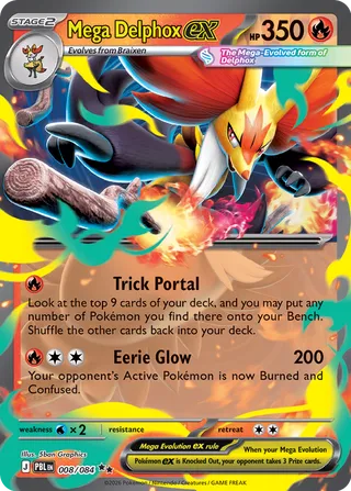 Mega Delphox ex (Pitch Black 008/084)