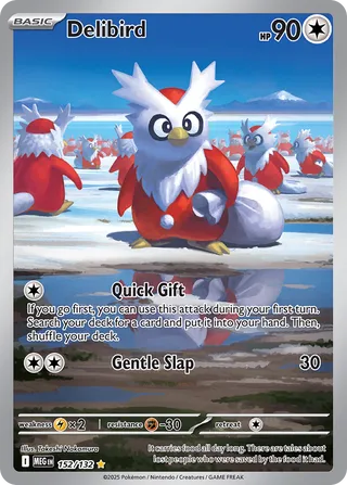 152/132 Delibird MEG Illustration Rare
