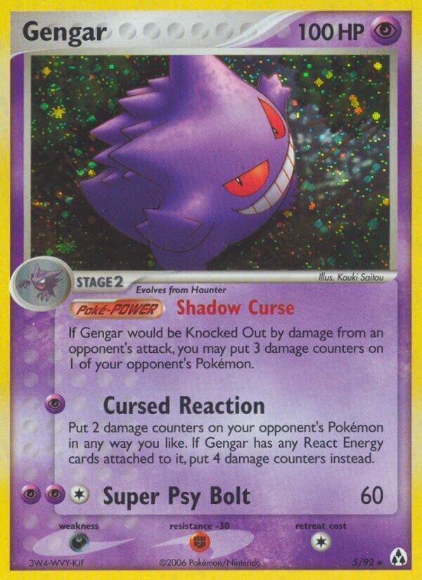 Checklist Gengar - Pokemon EX