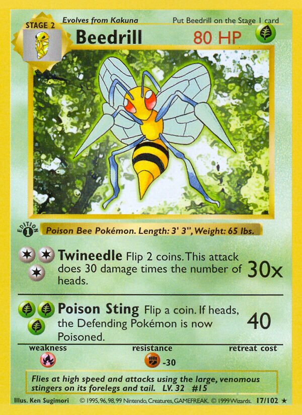 Beedrill Base 17/102 Rare