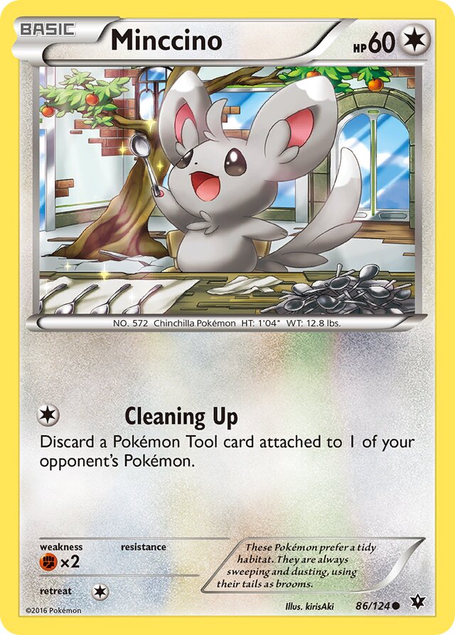 Minccino - Pokémon Normal Comum - 109/124- Pokemon Card Game