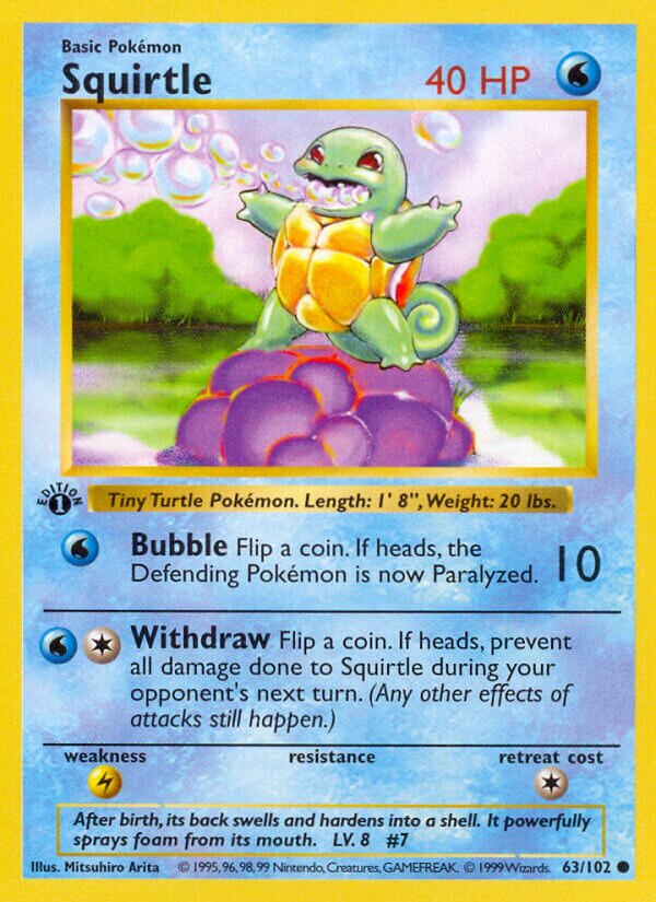 Squirtle Base 63/102 Common