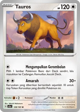 Tauros (Pokémon Card 151 128/165)