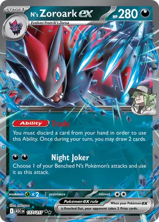 N's Zoroark ex (Ascended Heroes 137/217)