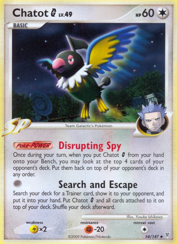 Chatot Pokémon G Supreme Victors 54/147 Uncommon
