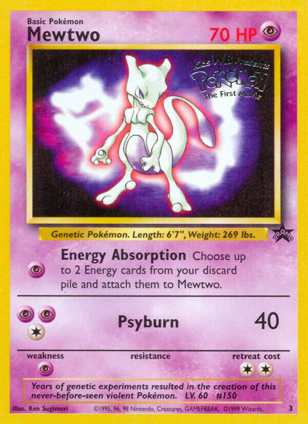 Mewtwo [Pokémon: The First Movie] Wizards Black Star Promos 3 PROMO