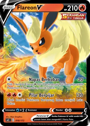 Flareon V (Evolution V Starter Deck 018/172)