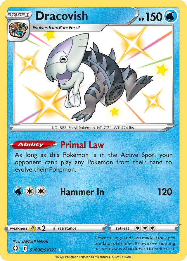 Dracovish Shining Fates SV036/SV122 Rare Shiny