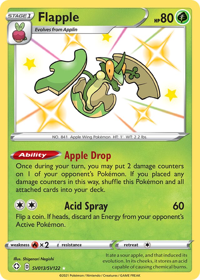 Flapple Shining Fates SV013/SV122 Rare Shiny