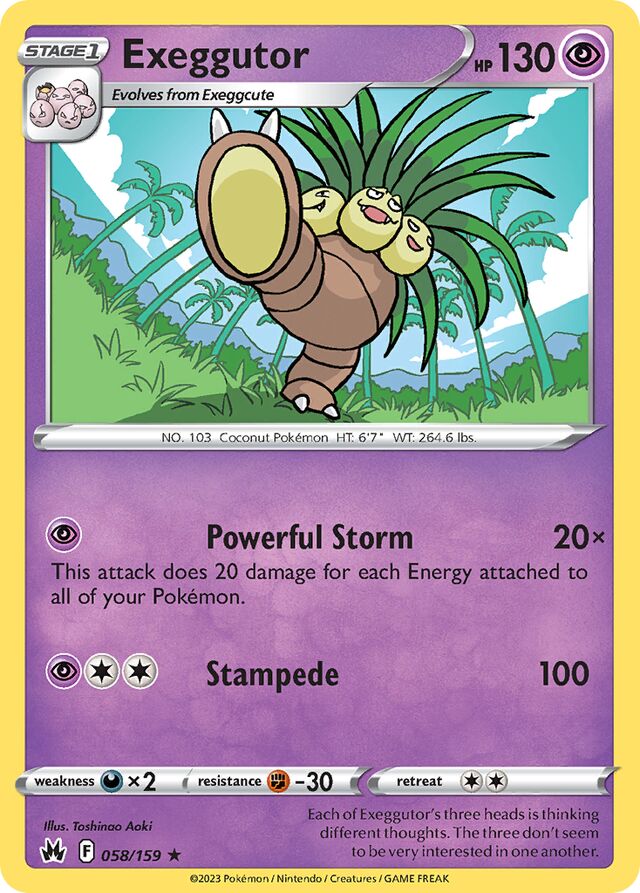 058/159 Exeggutor CRZ Rare