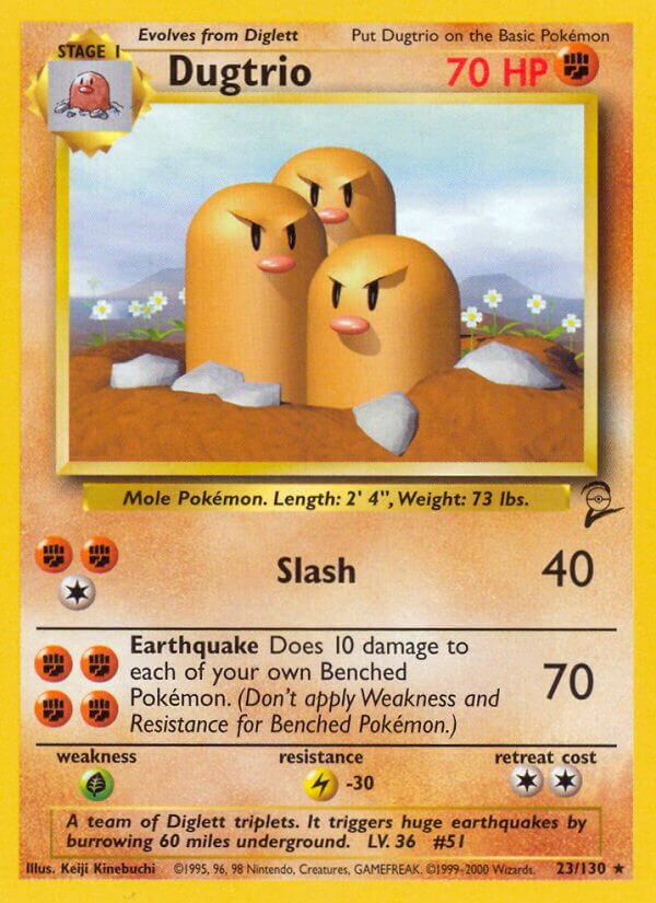 Dugtrio Base 2 23/130 Rare