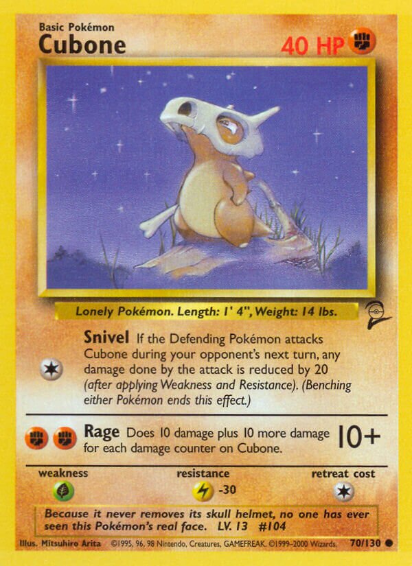 Cubone Base 2 70/130 Common