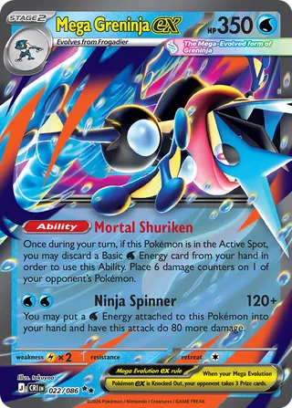 Mega Greninja ex (Chaos Rising 022/086)