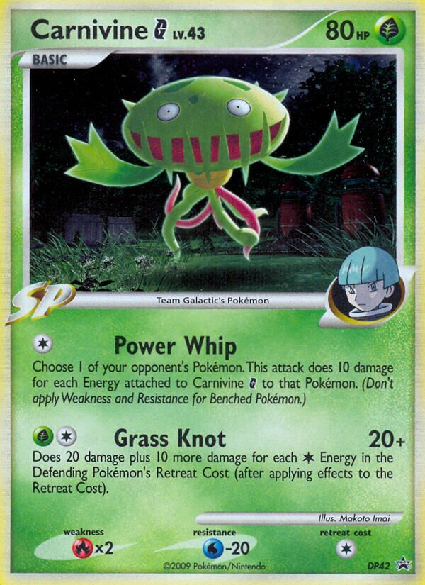 Carnivine Pokémon G DP Black Star Promos DP42 PROMO