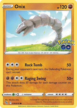 Onix (Pokémon GO 036/078) – TCG Collector