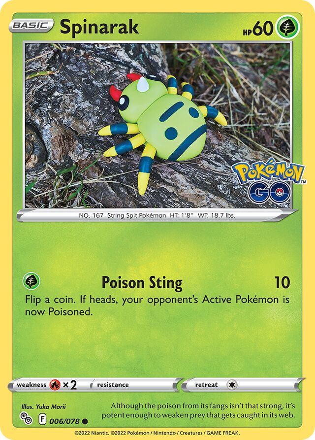 Spinarak Pokémon GO 006/078 Common