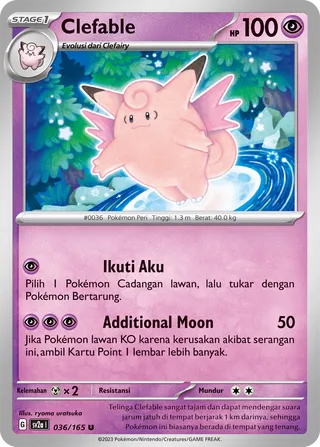 Clefable (Pokémon Card 151 036/165)