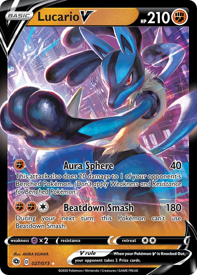 LucarioV Champion's Path 027/073 Ultra-Rare Rare
