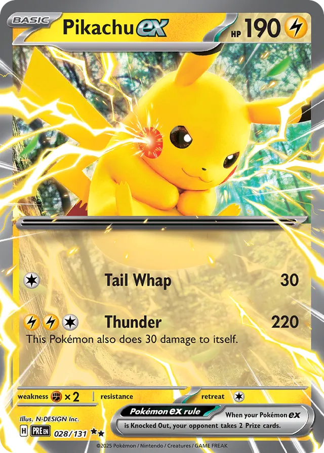 Pikachuex Prismatic Evolutions 028/131 Double Rare