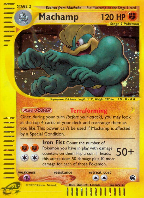 16/165 Machamp EX Rare Holo