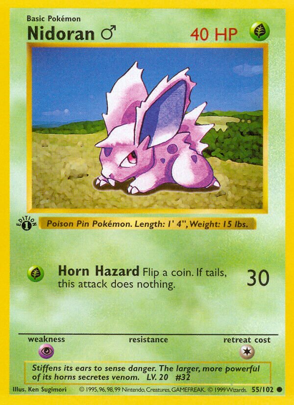 Nidoran♂ Base 55/102 Common