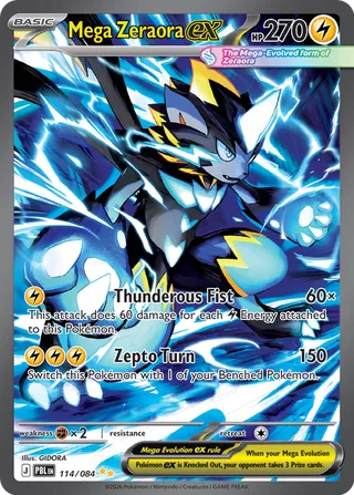 Mega Zeraora ex (Pitch Black 114/084)