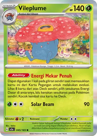 Vileplume (Pokémon Card 151 045/165)