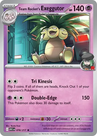 Team Rocket's Exeggutor (Ascended Heroes 078/217)