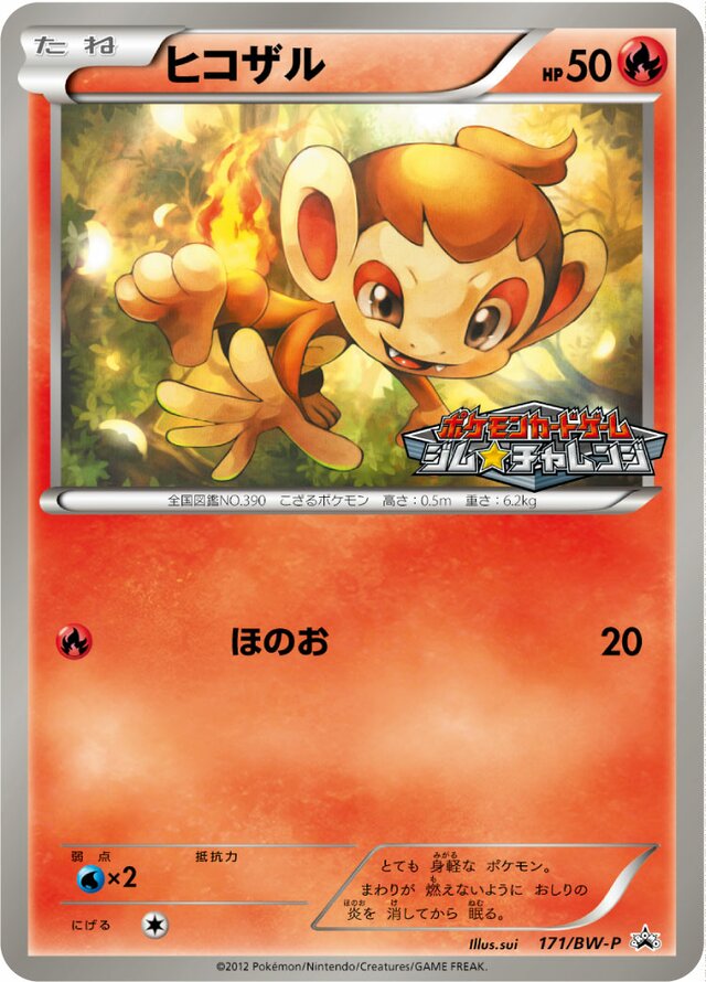 Chimcharヒコザル BW-P Promotional cards 171/BW-P